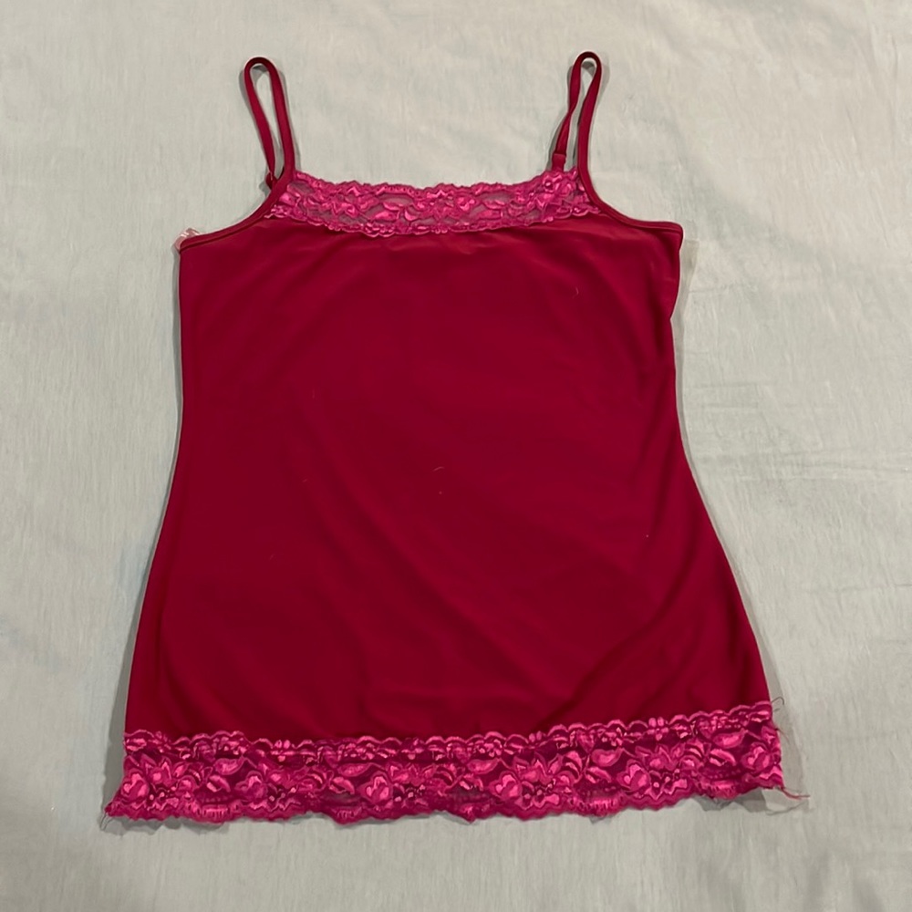 Spaghetti strap pink/red